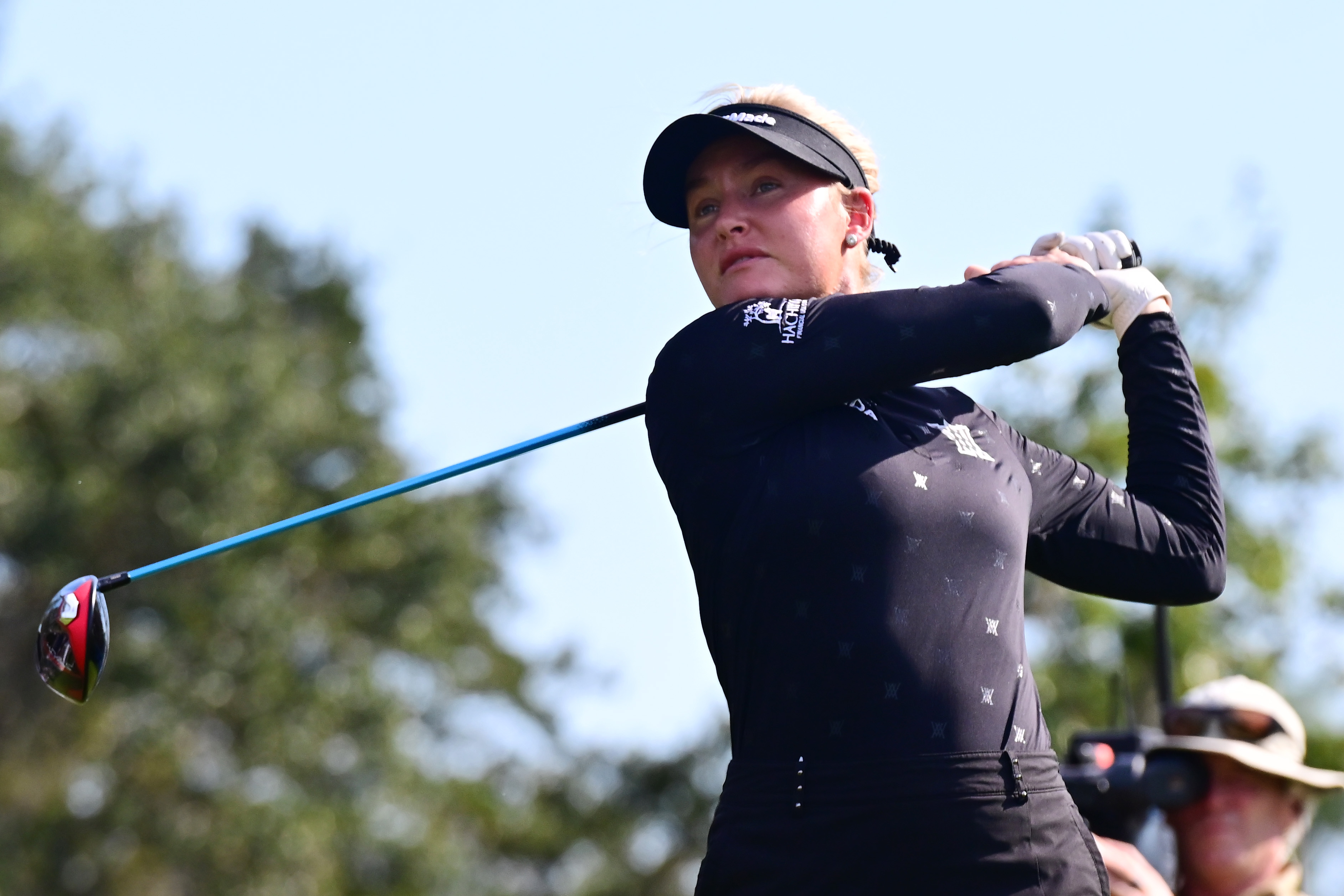 Charley plays her shot at the Hilton Grand Vacations Tournament of Champions 2023